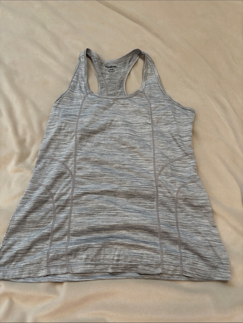 Reebok Women's Light Gray Heather Racerback Tank